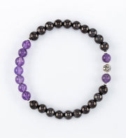 bracelet, shungite, amethyst, silver